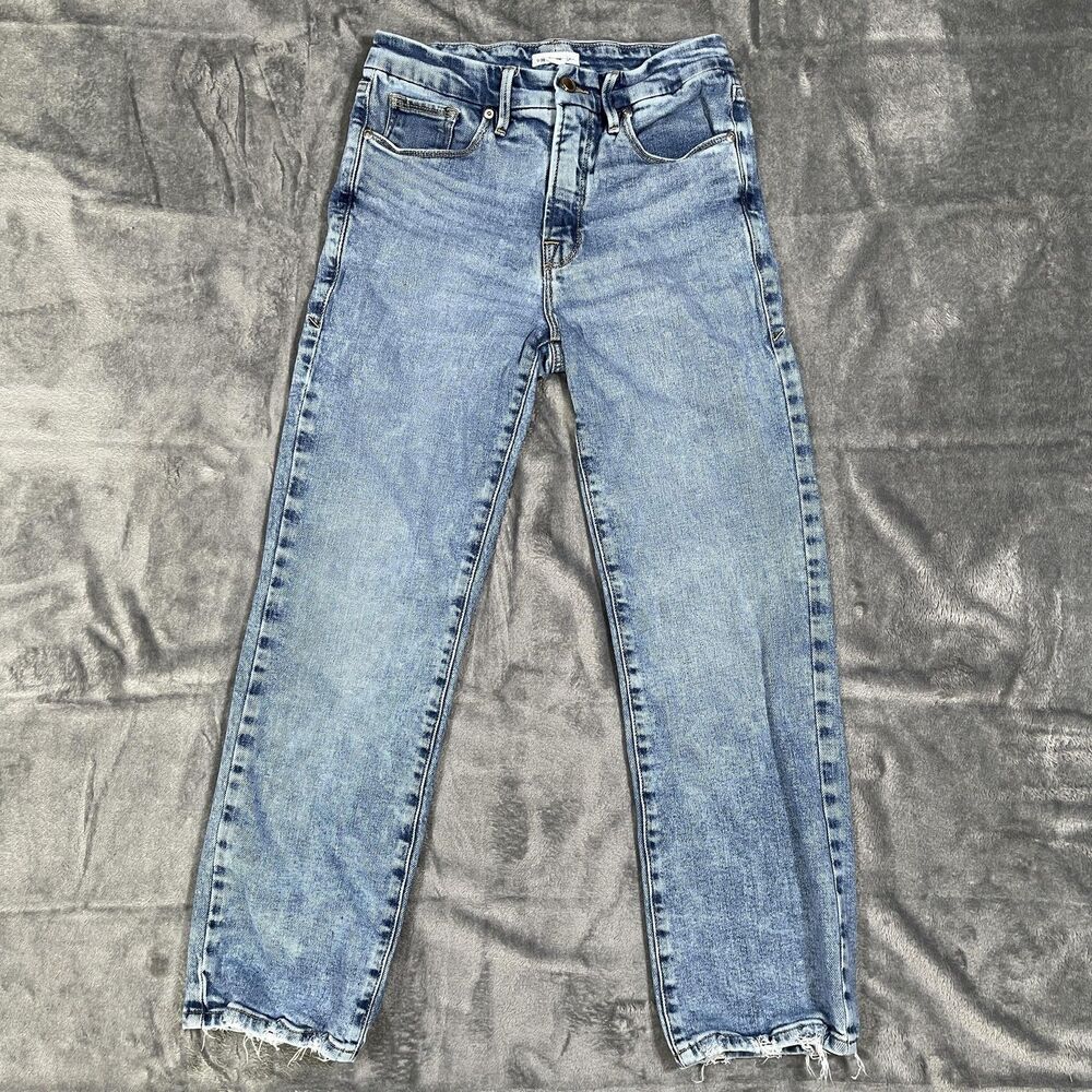Good American Light Blue Straight Leg Jeans